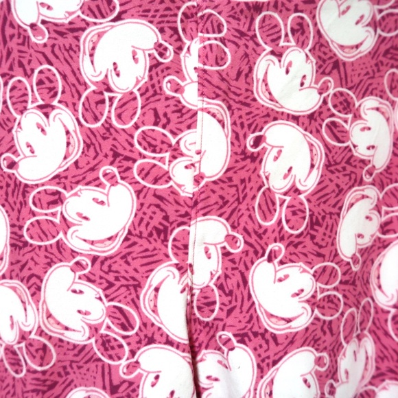 LuLaRoe Disney Tall & Curvy Leggings Pink Mickey - Picture 4 of 5